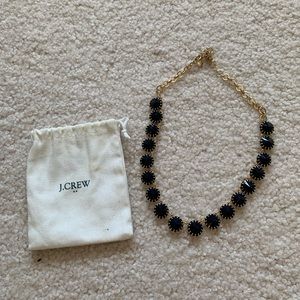J Crew navy and gold statement necklace